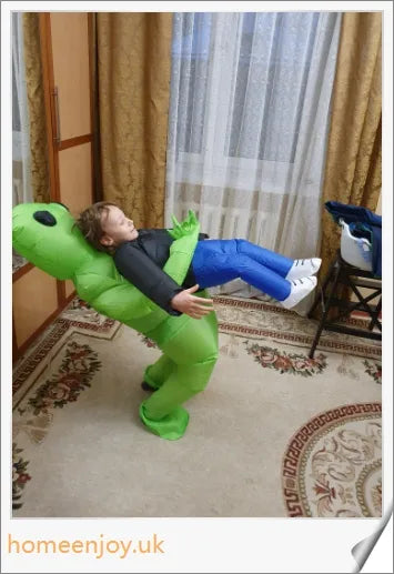 Eeky Halloween Inflatable Alien Costume - Unique optical illusion design for attention-grabbing fun and cosplay