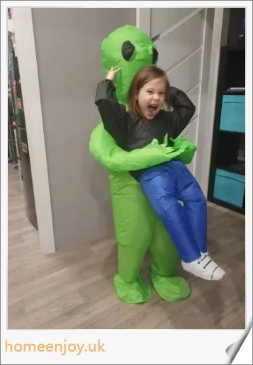 Eeky Halloween Inflatable Alien Costume - Unique optical illusion design for attention-grabbing fun and cosplay