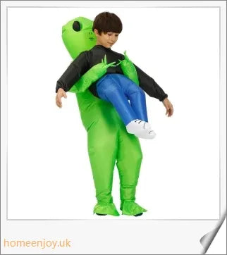 Eeky Halloween Inflatable Alien Costume - Unique optical illusion design for attention-grabbing fun and cosplay
