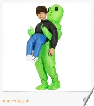 Eeky Halloween Inflatable Alien Costume - Unique optical illusion design for attention-grabbing fun and cosplay