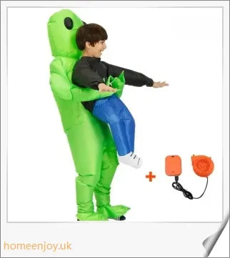 Eeky Halloween Inflatable Alien Costume - Unique optical illusion design for attention-grabbing fun and cosplay