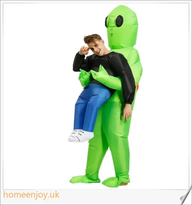 Eeky Halloween Inflatable Alien Costume - Unique optical illusion design for attention-grabbing fun and cosplay