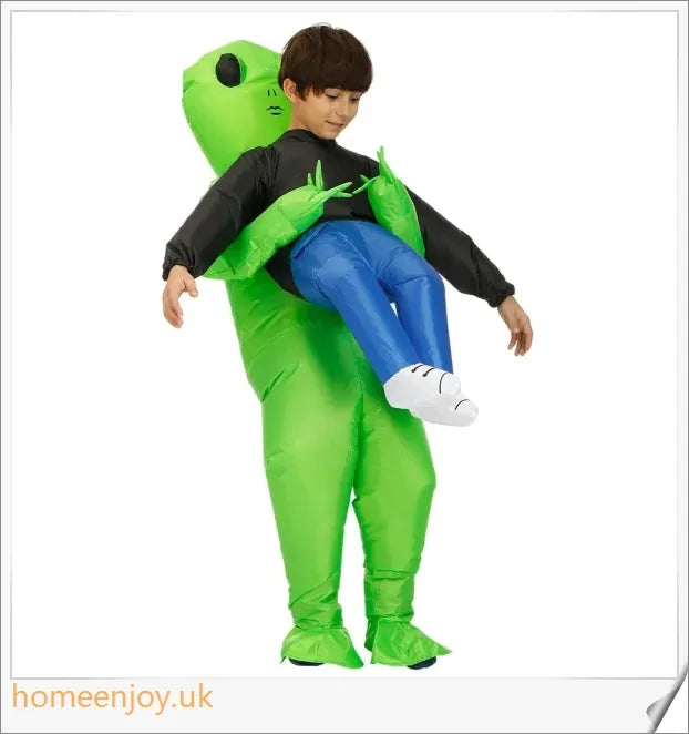 Eeky Halloween Inflatable Alien Costume - Unique optical illusion design for attention-grabbing fun and cosplay