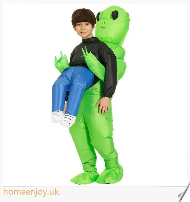 Eeky Halloween Inflatable Alien Costume - Unique optical illusion design for attention-grabbing fun and cosplay
