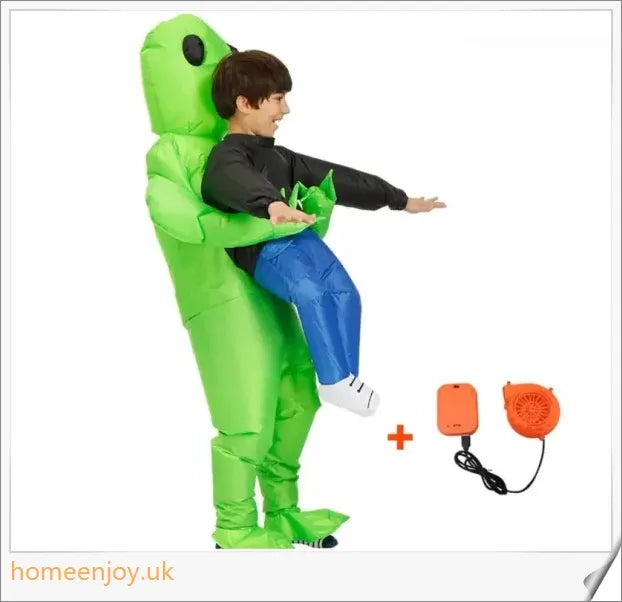 Eeky Halloween Inflatable Alien Costume - Unique optical illusion design for attention-grabbing fun and cosplay