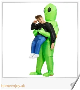 Eeky Halloween Inflatable Alien Costume - Unique optical illusion design for attention-grabbing fun and cosplay
