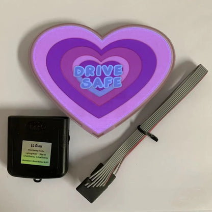 27cm luminous car sticker with 0.35mm thickness and 8000-hour lifespan for dashboard lighting