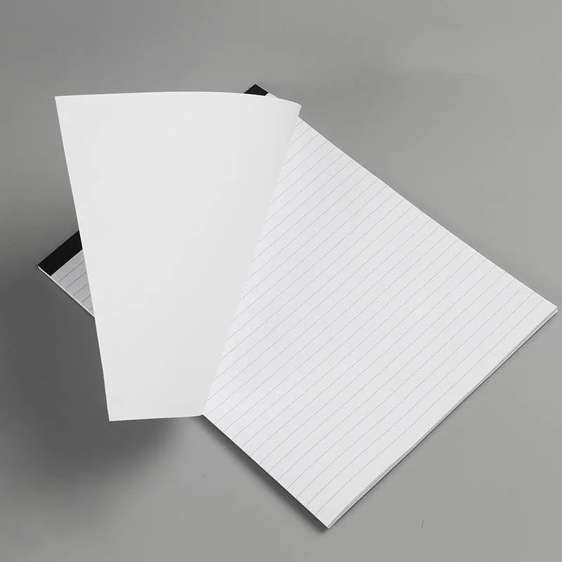 A4 tearable notebook showing grid paper pages and wireless adhesive binding for clean sheet removal