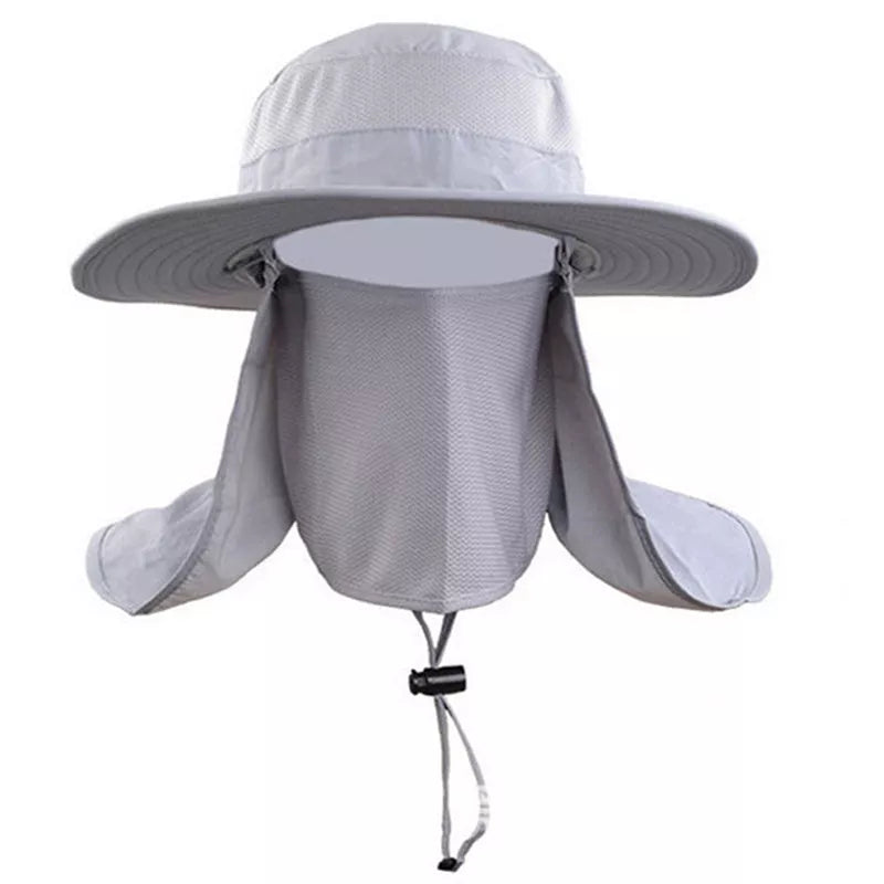 Fisherman's hat with wide brim for sun, water, and UV protection in various colours