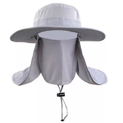 Fisherman's hat with wide brim for sun, water, and UV protection in various colours