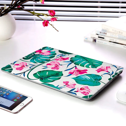 Plastic laptop protective shell with floral pattern for MacBook Air 11 inch and MacBook Pro 12 inch retina.
