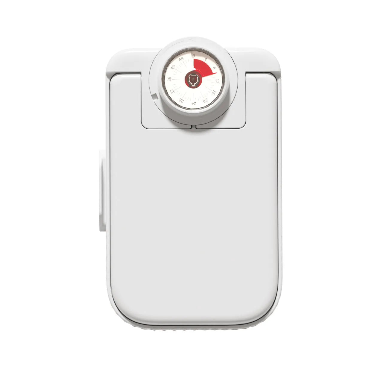 White automatic pet feeder with timer display, ice crystal cooling box, and modular connectors.
