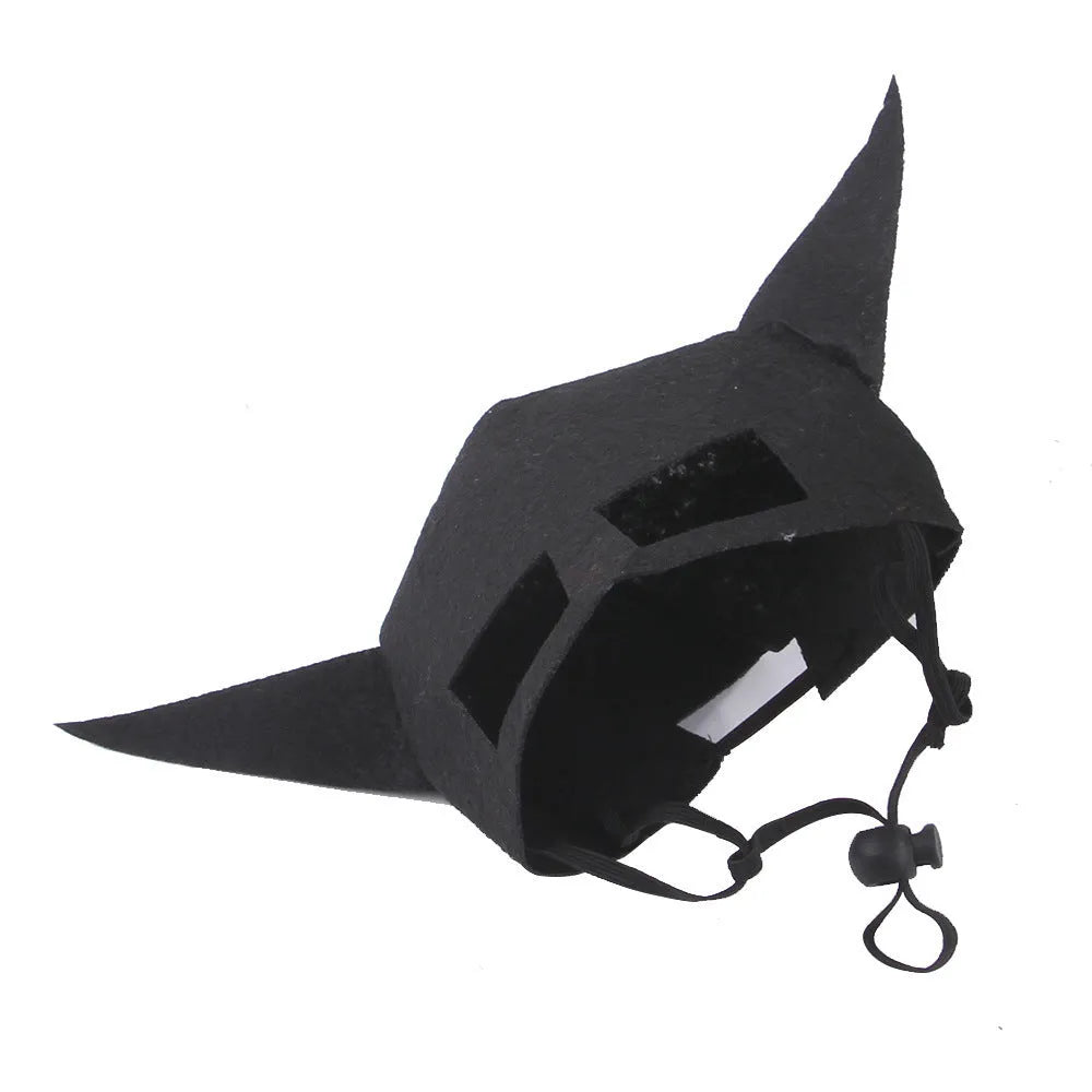 Halloween pet mask and bat wings corset in cloth, adjustable neck 25-35cm, sizes S M L