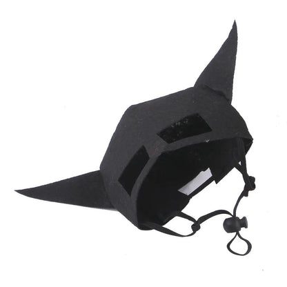 Halloween pet mask and bat wings corset in cloth, adjustable neck 25-35cm, sizes S M L