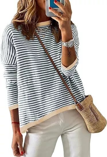 Striped Hoodie in black, blue, and navy blue, sizes S to XL