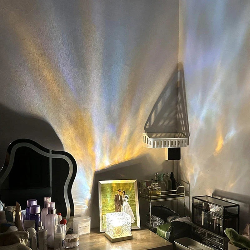 A USB-powered table lamp with a mesmerizing water ripple effect, providing a tranquil and soothing ambiance for any living space.