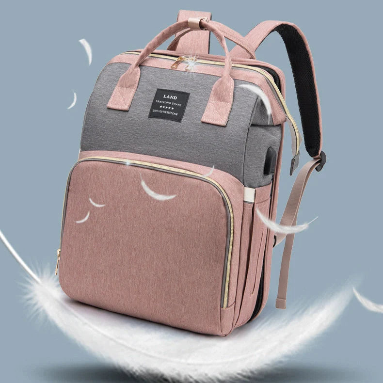 New Mummy Baby Crib Backpack in various colours with insulated compartment for milk storage