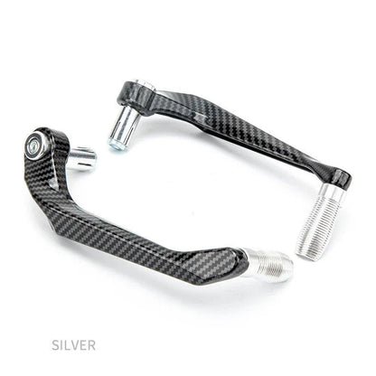 Pair of water transfer printed aluminum motorcycle hand guards in chosen colour.