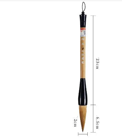 Large traditional Chinese painting wrist brush with wolf and sheep hair nib and bucket shape