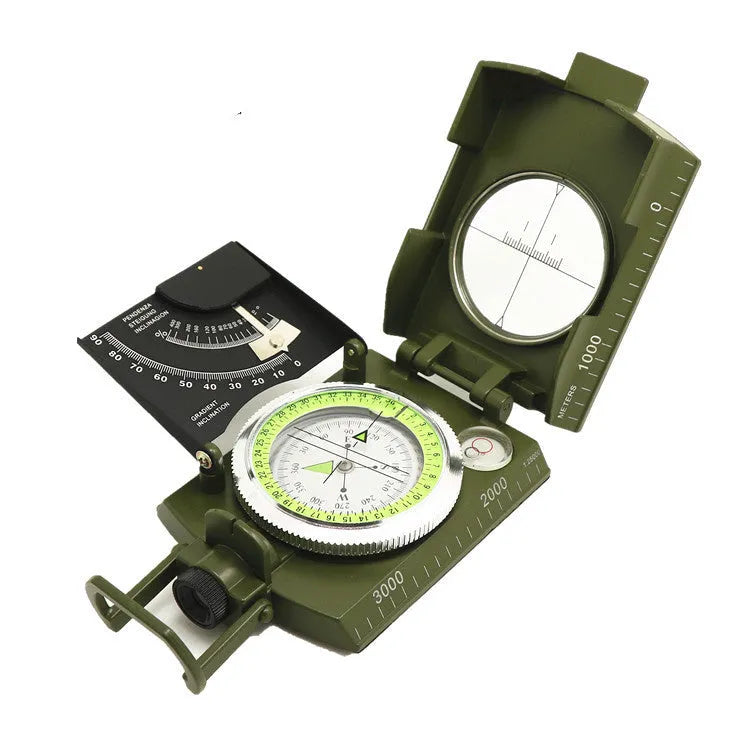 K4074 high-precision metal professional outdoor compass with hanging rope and compact dimensions