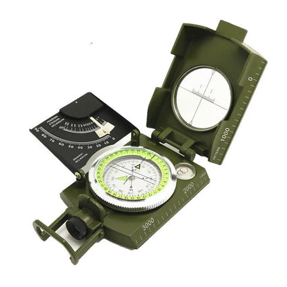 K4074 high-precision metal professional outdoor compass with hanging rope and compact dimensions