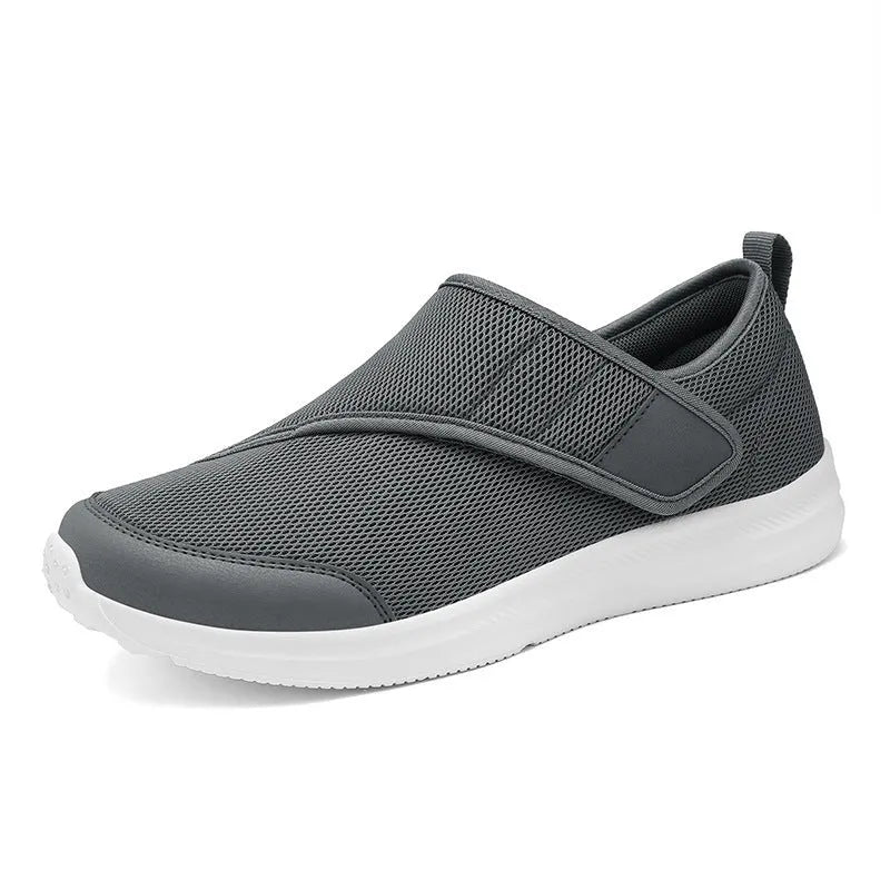 Outdoor walking shoes with mesh upper and velcro closure in multiple colours