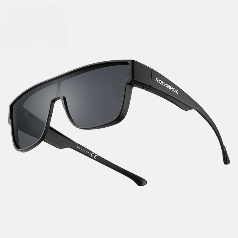Cycling goggles with polarised lenses and large frame in various colour options