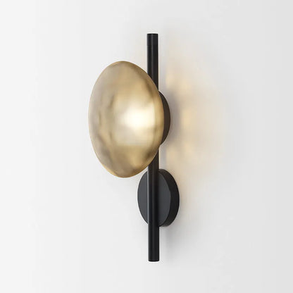 Wall-mounted bedside lamp with glass shade and iron body in various finish options