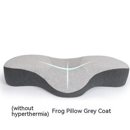 Premium memory foam pillow with shallow center cavity for neck pain relief and improved sleep quality