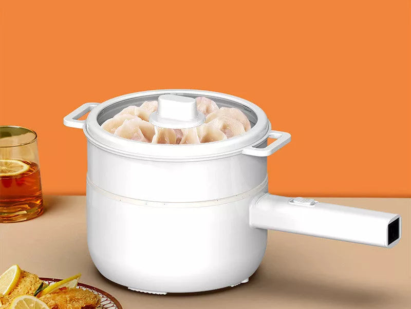 Multifunctional electric cooker with non-stick pot and glass cover