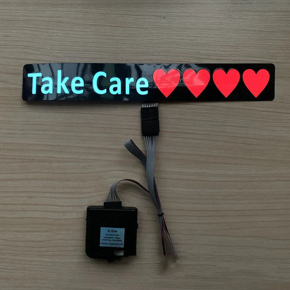 27cm luminous car sticker with 0.35mm thickness and 8000-hour lifespan for dashboard lighting