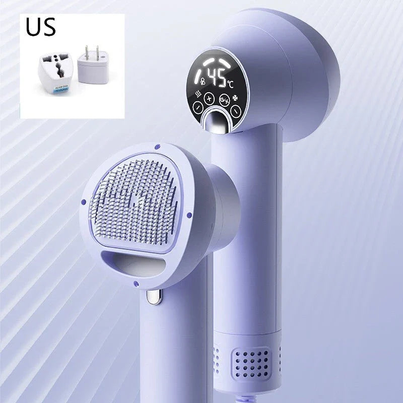 Premium Pet Hair Dryer with powerful 300W motor, whisper-quiet operation, and dual-speed settings for gentle, stress-free grooming of dogs, cats, and other pets.