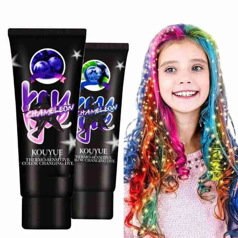 Professional Thermochromic Hair Dye Cream with colour changing effect