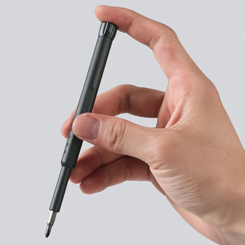 49-in-one magnetic precision screwdriver set with nickel aluminium bronze handle for phone repair.