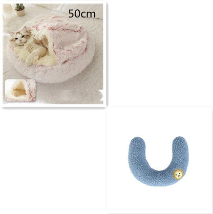 Cozy All-in-One Pet Bed in various colors and sizes, providing a plush and comfortable retreat for cats and dogs