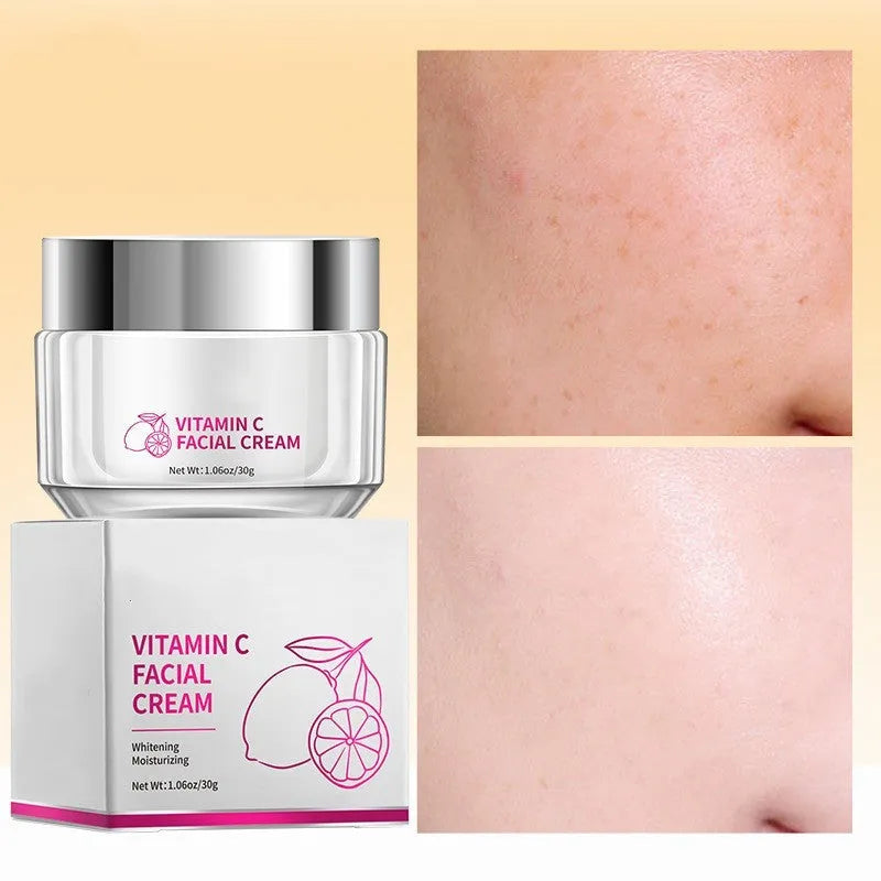 Vitamin C Face Cream 30g in 6x6x5.2cm Jar for Universal Skin Types Shelf Life 3 Years