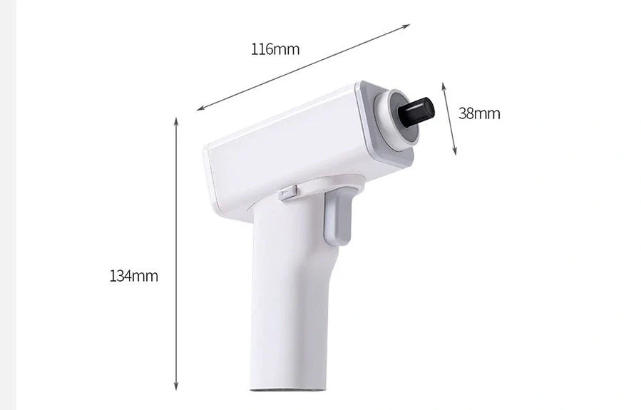 Compact electric screwdriver with LED light for home use