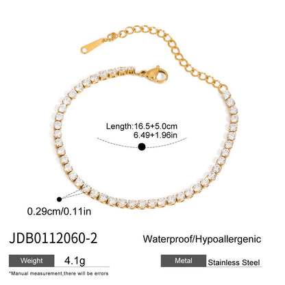 Women's stainless steel bracelet with electroplated finish in European and American style