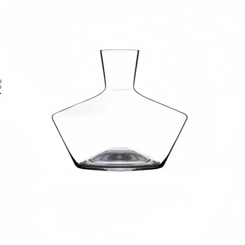 Crystal glass wine decanter with liquor divider for red wine serving