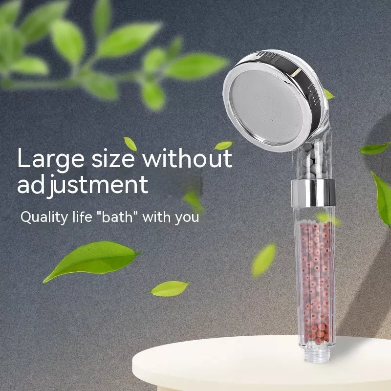 Three-speed Anion Supercharged Filtering Shower Head Nozzle with adjustable water flow settings