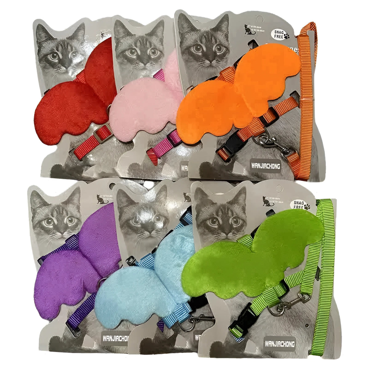 Universal pet chest harness strap for dogs or cats under 6kg in six colour options