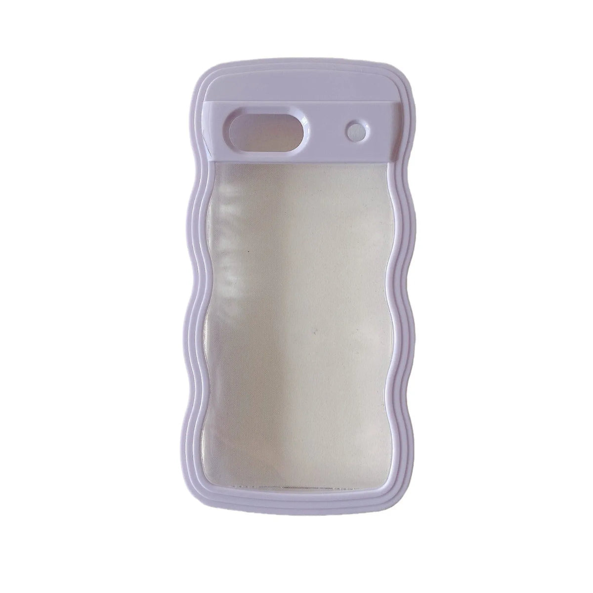 Two-in-one wave shell transparent phone case with PC colour hem for Google Pixel models