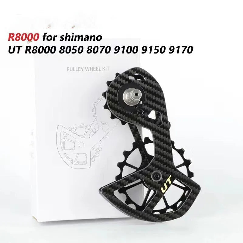 LTWOO 105 rear derailleur pulley wheel replacement for Shimano R7000 with 13T upper and 18T lower jockey wheels