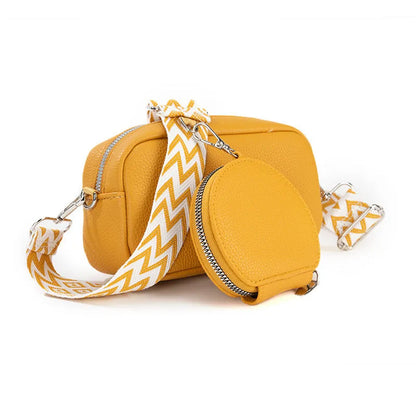 Soft PU women's one-shoulder crossbody bag in horizontal square shape with single strap