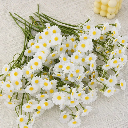 Artificial silk chrysanthemum bouquet in beige colour for wedding and photography use