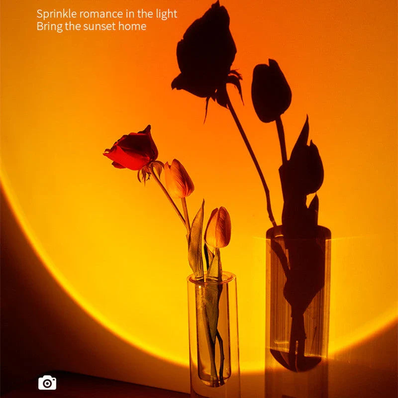 Versatile 2-in-1 Sunset Lamp and Humidifier with Warm Sunset Projection and Refreshing Mist