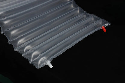 Transparent outdoor inflatable airbed for camping with 200x60x5cm dimensions