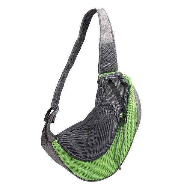 Mesh pet carrier sling bag for small dogs and cats in various colours with single shoulder strap