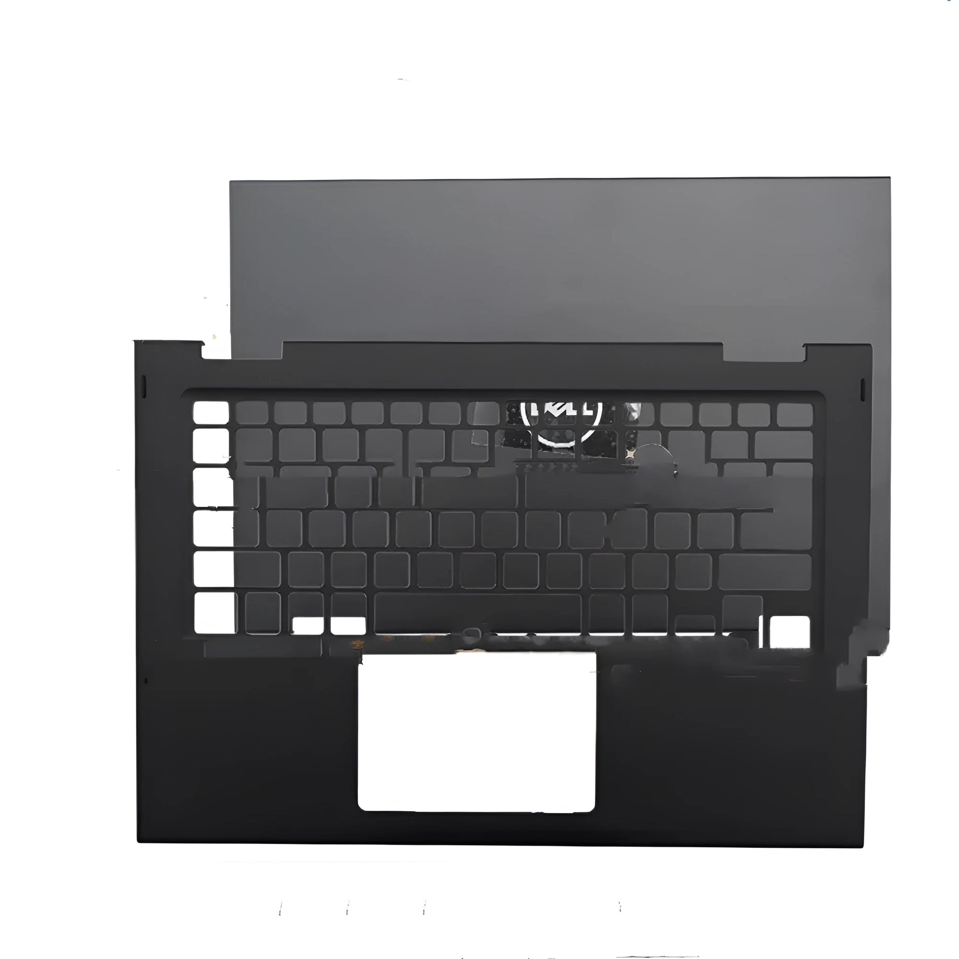 Black plastic protective shell case for Dell Latitude 3390 2-in-1 laptop showing separate screen and base components