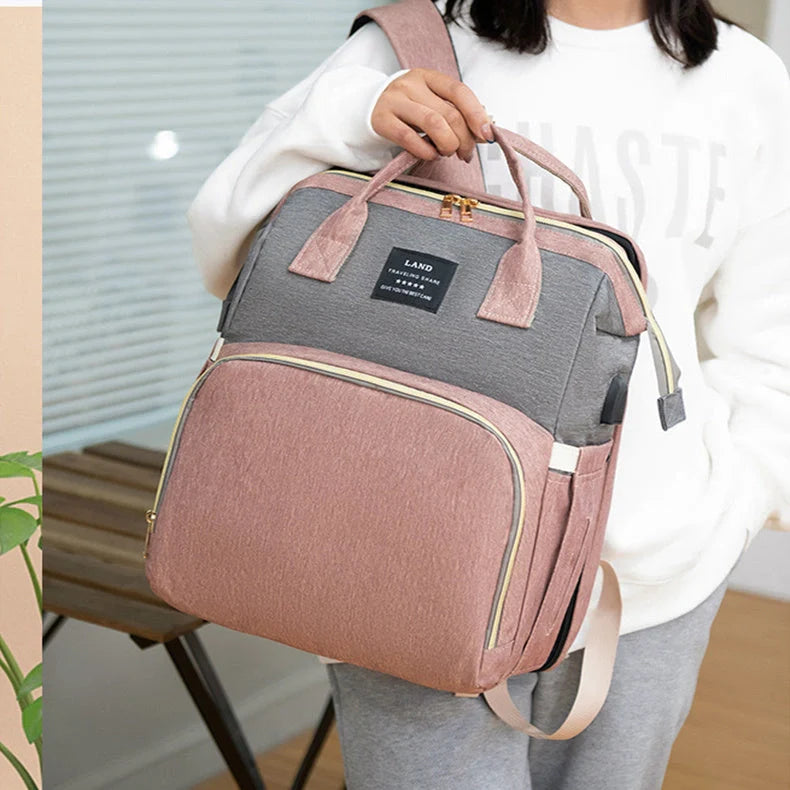 New Mummy Baby Crib Backpack in various colours with insulated compartment for milk storage
